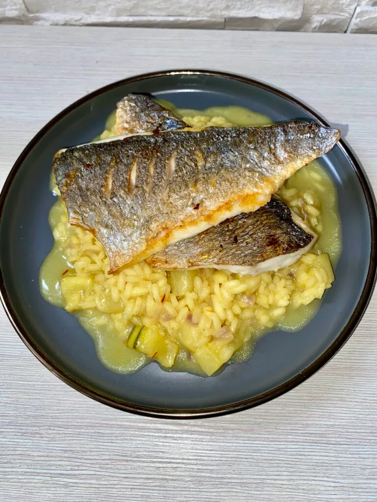 Biban de Mare cu Risotto de Dovlecel și Lămâie