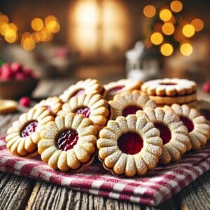 Rețetă Clasică de Fursecuri Linzer cu Gem – Desert Festiv și Delicios